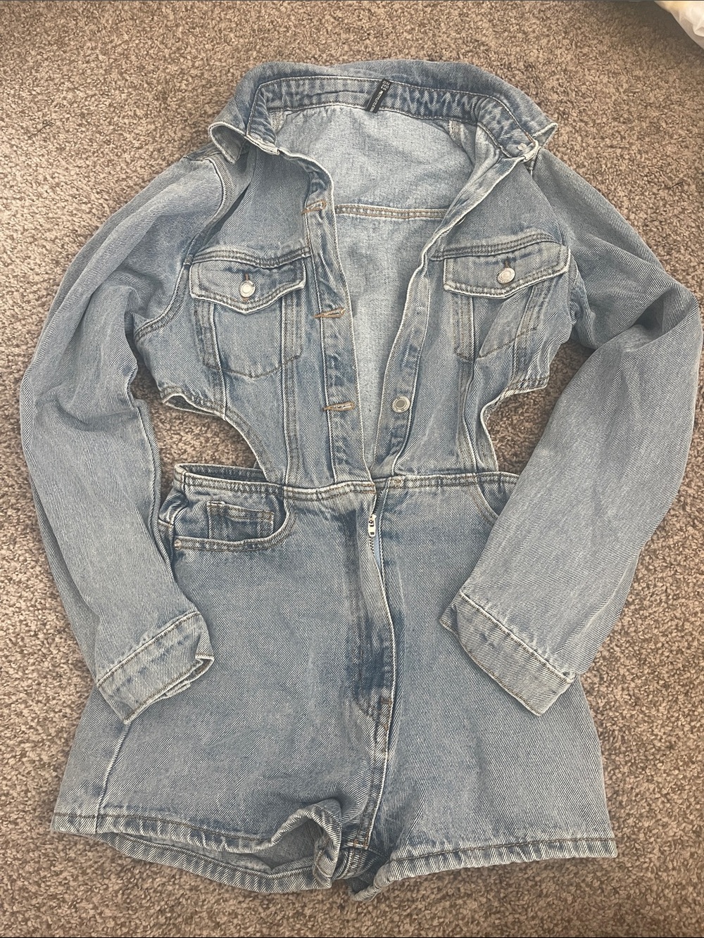 Light Wash Denim Romper